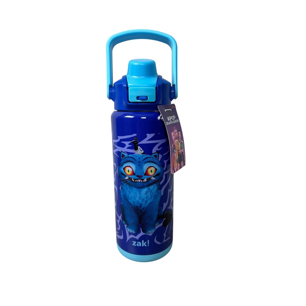Zak K-Pop Demon Hunters 20oz Vacuum Insulated Water Bottle Blue Netflix New